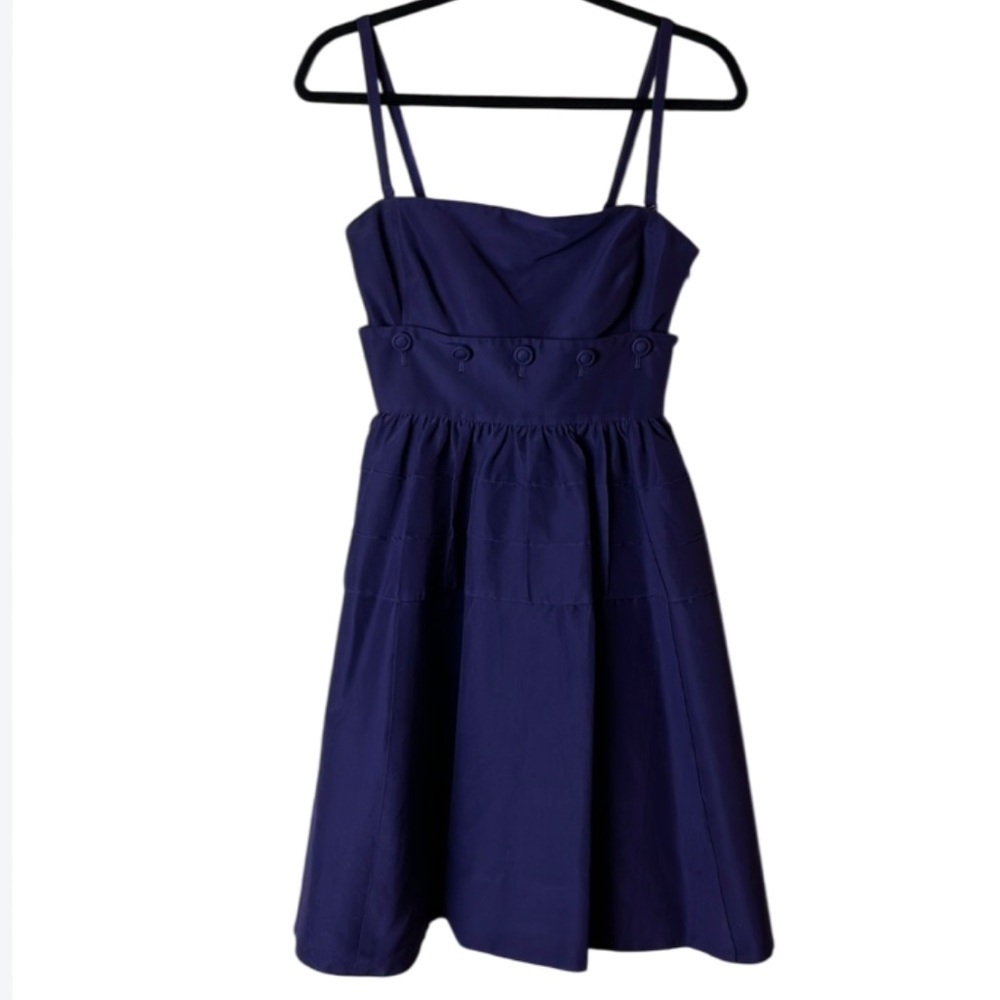 Maeve Navy Blue Sleeveless Fit-and-Flare Mini Dress